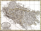 PAZZINI CARLI, VINCENZO: MAP OF THE REGION EXTENDING BETWEEN THE RIVERS DRAVA AND DANUBE AND THE ADRIATIC SEA